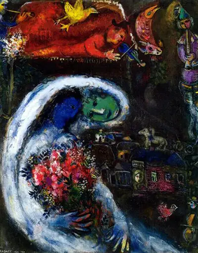 Bride with Blue Face Marc Chagall